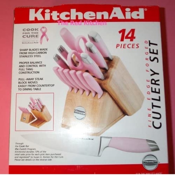 KitchenAid Other - BIG ISO pink KitchenAid Cook for the Cure 14 piece cutlery set